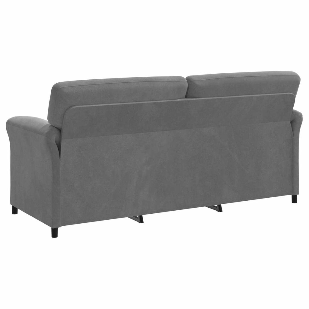 3 Seater Sofa Dark Grey 198 x 83 x 95 cm Velvet