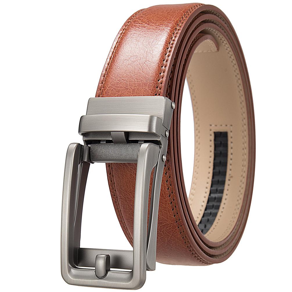 1 шт. Мужской ремень с автоматической пряжкой, модный деловой ремень из коровьей кожи, ремень Ly36-3 3315-1