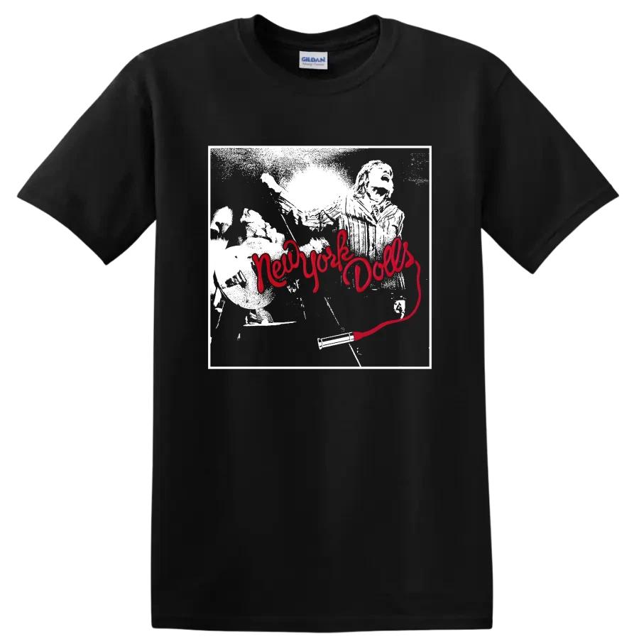 New York Dolls Punk Rock Band T Shirt Vintage Music Graphic Tee Black Design