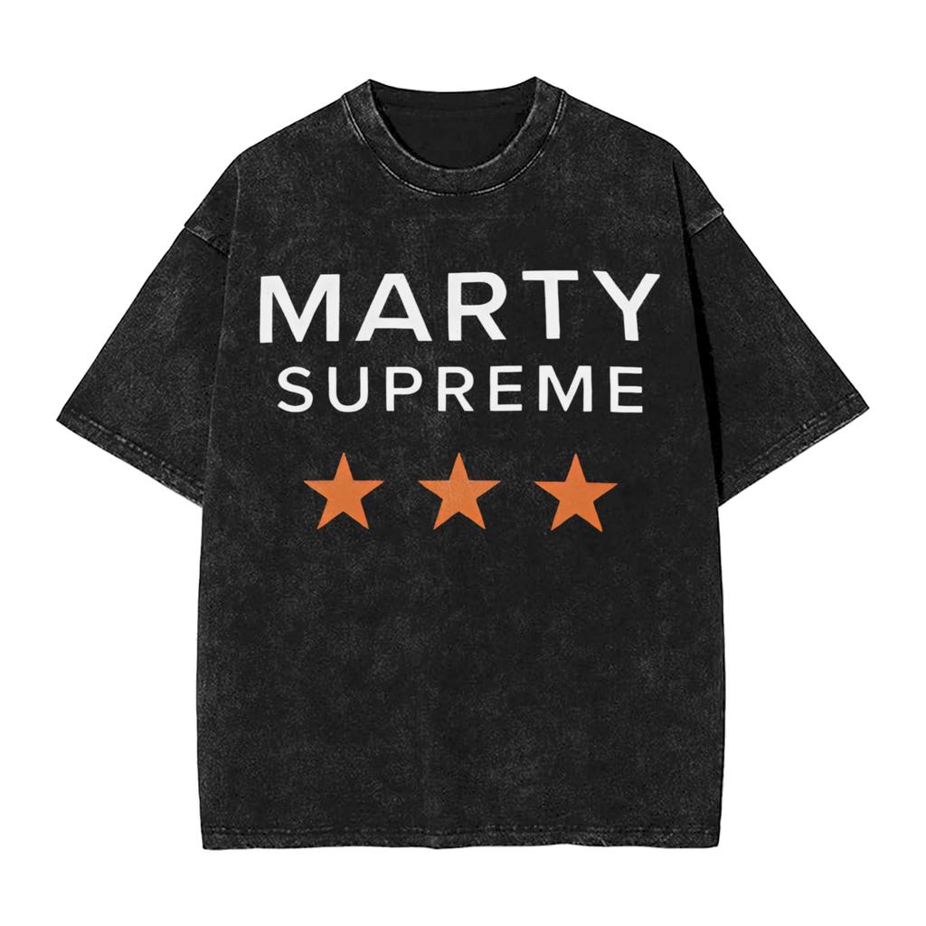 Marty Supreme Table Tennis Vintage Washed Tshirts For Men Women 100Cotton Top Tee Funny Oneck Short Sleeve