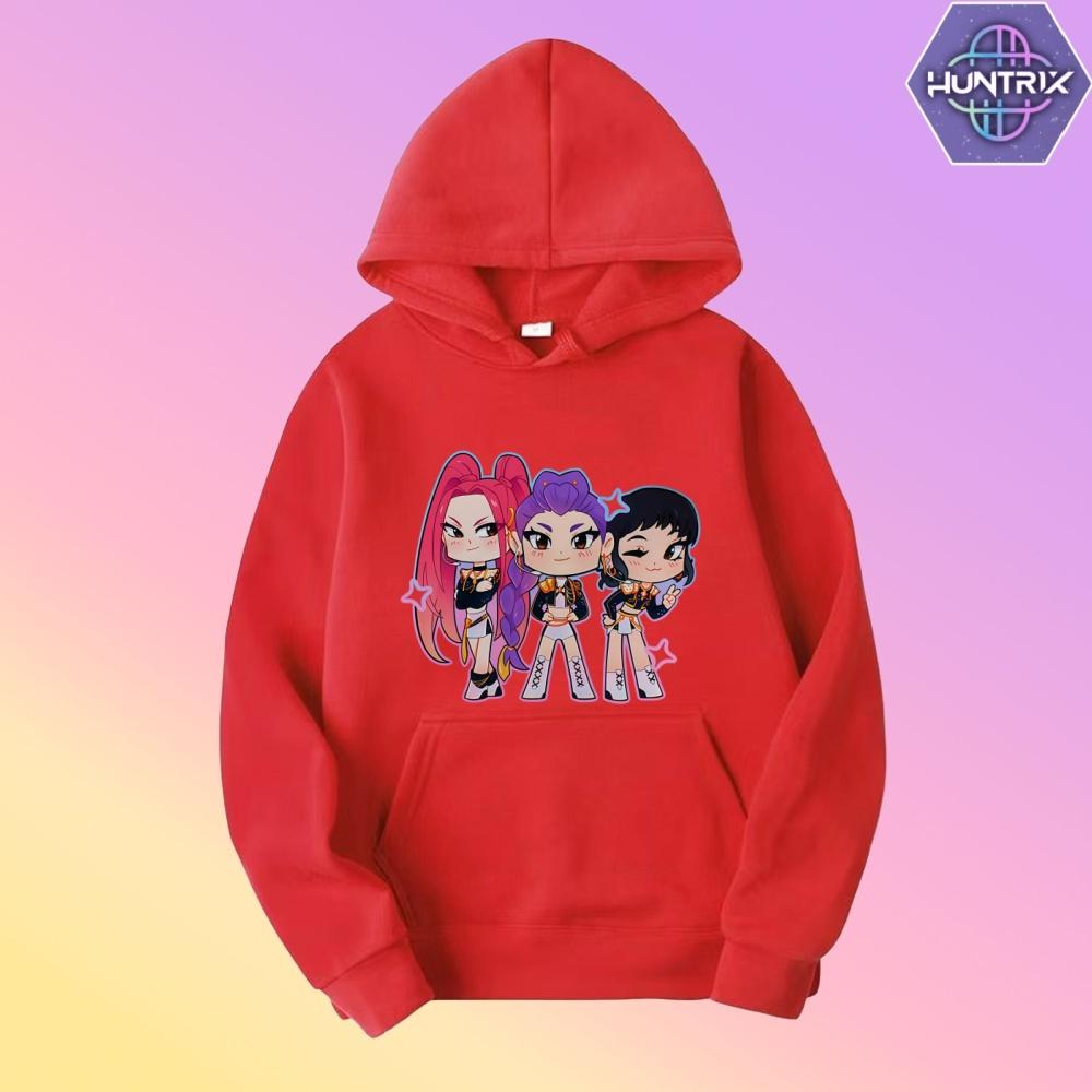 Женские Мужские Худи KPop Охотники на Демонов Подарок для Фанатов Харадзюку Мода Уличная Одежда Мультяшный KPop Охотники на Демонов Унисекс Худи