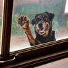 Smiling and Greeting Puppy Glass Window Home Beautification and Decoration Window Stickers