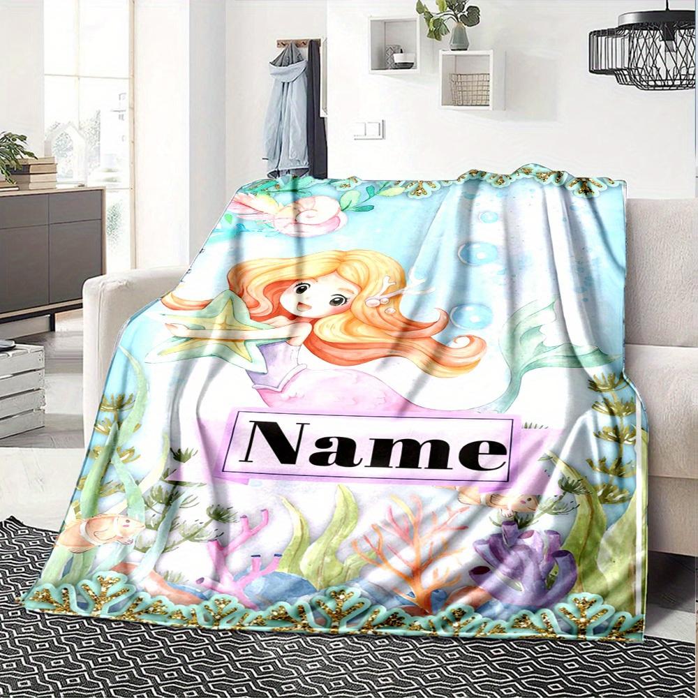 240Gm2 Beach Please Outdoor Customize Your Name Blanket Comfortable Soft Lightweight Allseason Multipurpose Blanket For Travel Camping Picnics Sofa