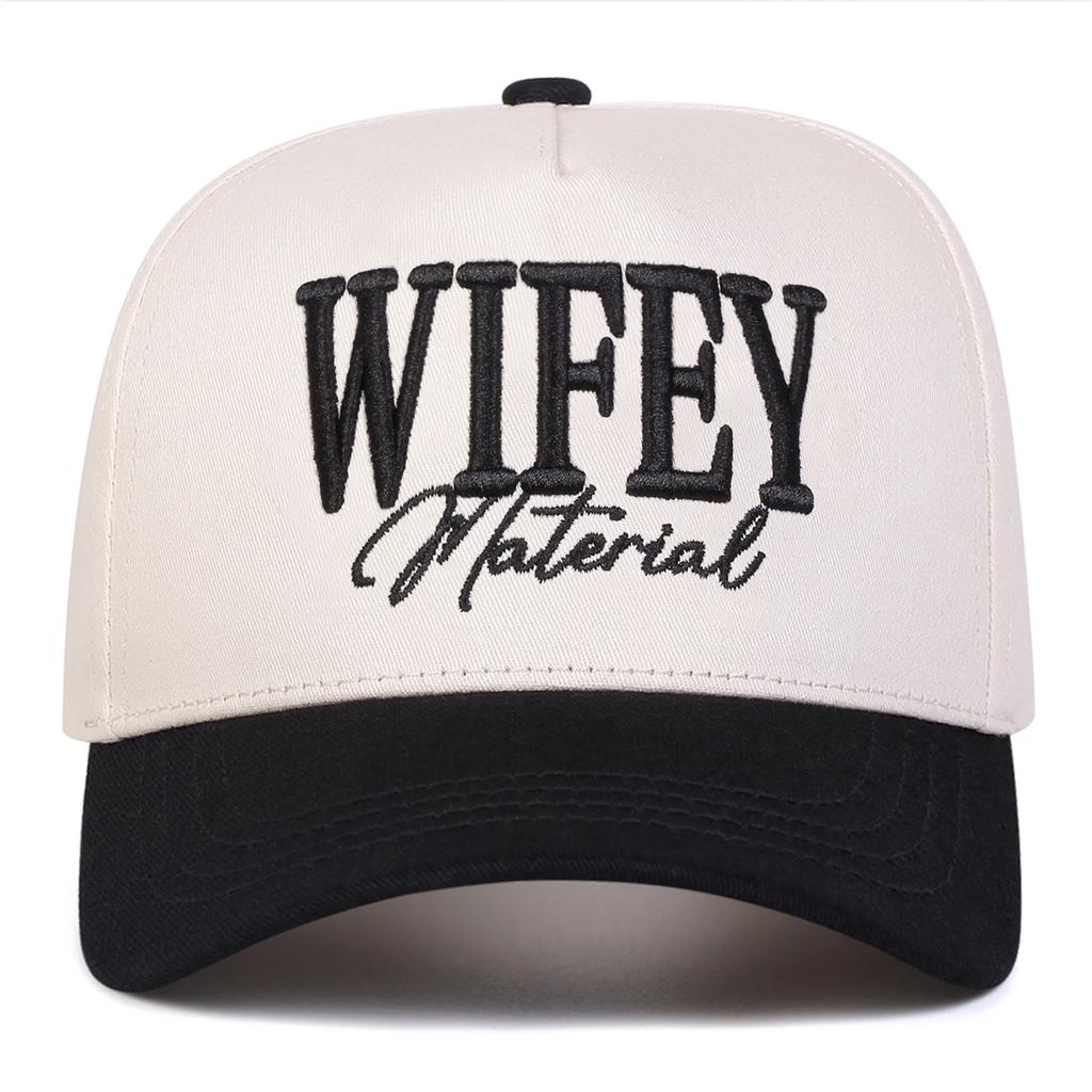 Unisex WIFEY MATERIAL Letter Embroidery Baseball Caps Spring and Autumn Outdoor Adjustable Casual Hats Sunscreen Hat Sports Cap