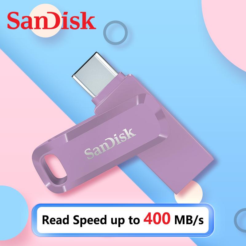 SanDisk 128 ГБ otg usb type c Флешка 64 ГБ 256 ГБ 512 ГБ Ultra Dual GO OTG Флешка оригинальная sandisk usb Карта памяти U Диск для телефона Type C Ноутбук