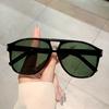 Fashion Pilot Oversized Sunglasses Woman Personality Double Bridges Sun Glasses Female Retro Mirror Eyewear UV400