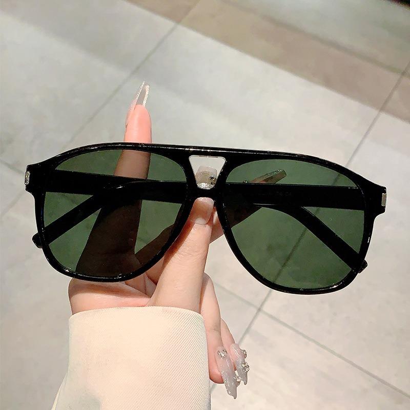 Fashion Pilot Oversized Sunglasses Woman Personality Double Bridges Sun Glasses Female Retro Mirror Eyewear UV400
