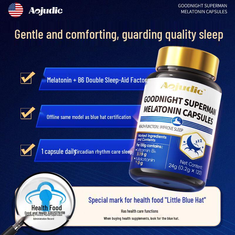 AOJUDIC Men's Melatonin Sleep Aid Capsules