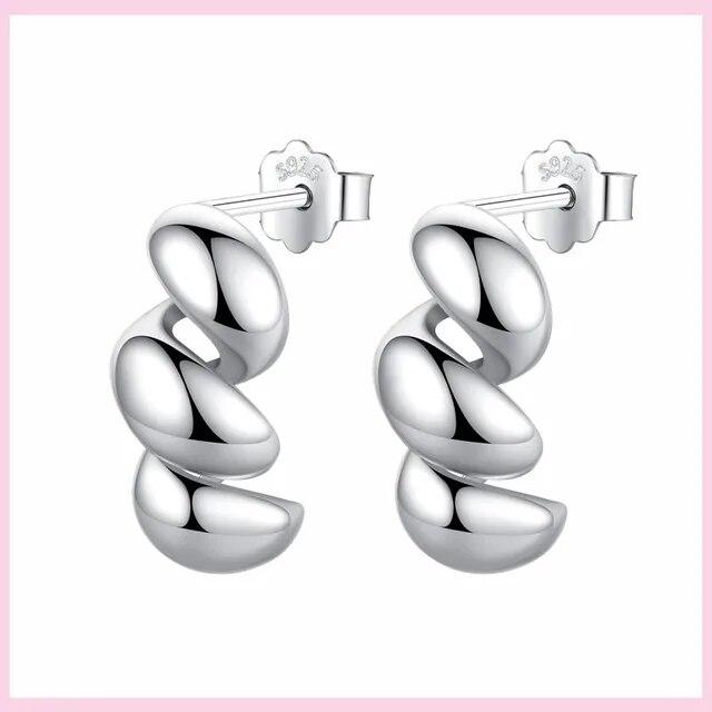 925 Silver Snowflake Butterfly Dragonfly Stud Earrings Avocado Star Moon Cat Paw Small Earrings For Women Jewelry Pendientes