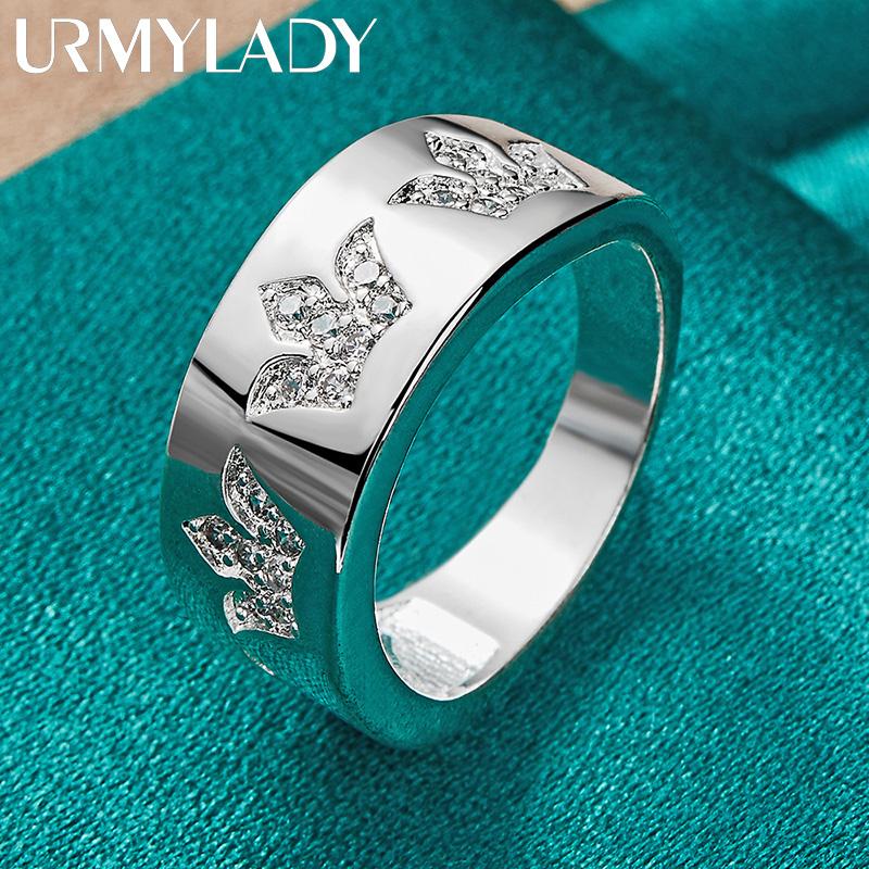 Кольцо из стерлингового серебра 925 пробы с цирконом 7 8 9 10 для женщин, очаровательные ювелирные изделия