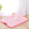 Double Layer Resin Pee Toilet Training Fence Tray with Column for Indoor Puppy Dogs