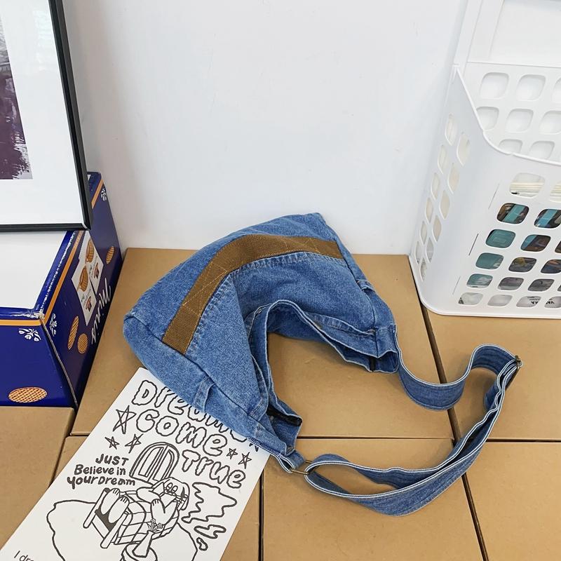 Denim Bag Female Patchwork Crossbody Bag Large Capacity Shoulder Bag