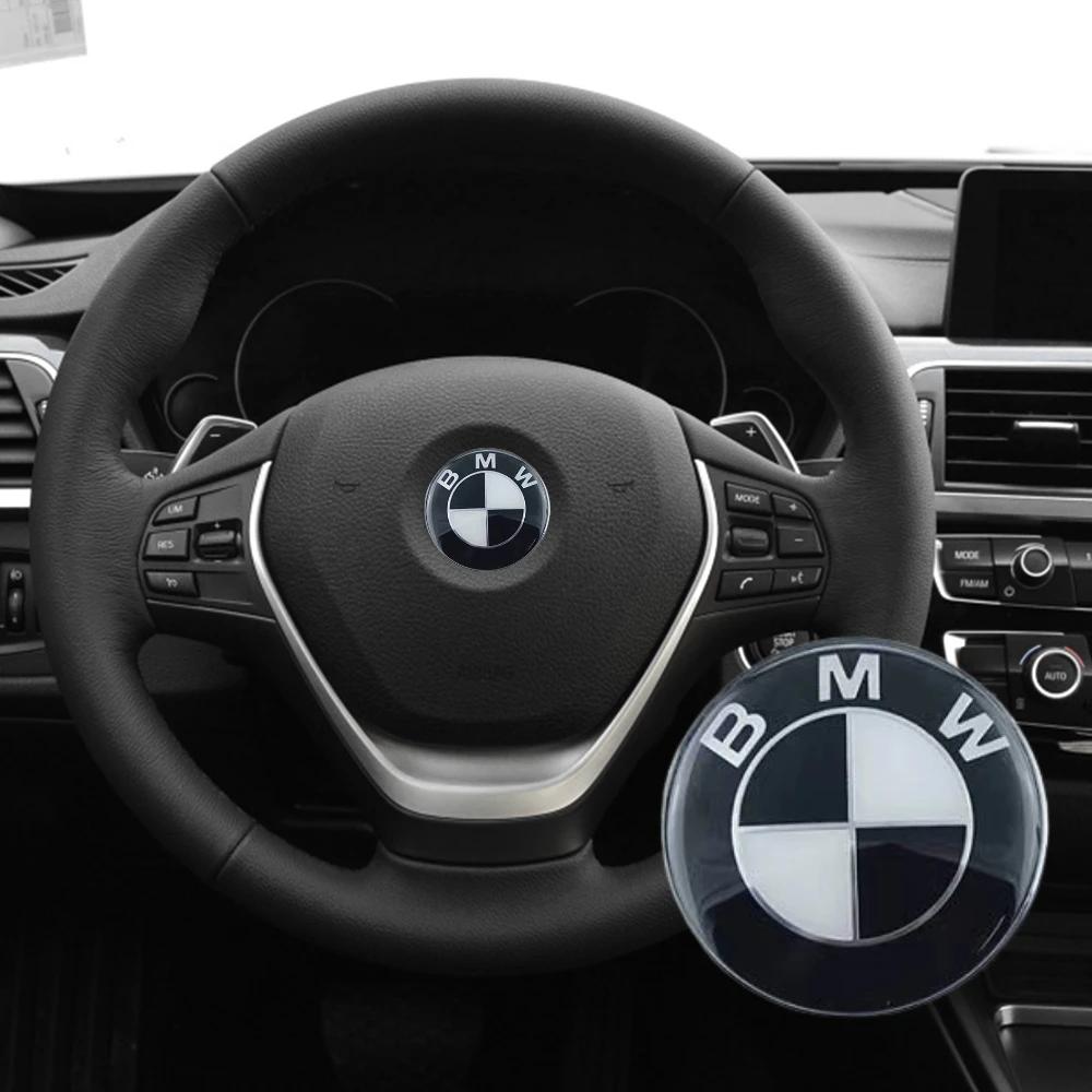 GTJK9 Car Emblem Steering Wheel Decoration Badge Sticker Logo Accessories For BMW M Logo G80 E84 F48 G01 G11 X1 X2 X3 X4 X5 X6 G07 G86