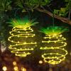 2 Pcs 60 LED Pineapple String Lights, Solar Lanterns For Outdoor, IP65 Waterproof Solar Lights For Outdoor Garden Decoration Deck Lawn Balcony Patio