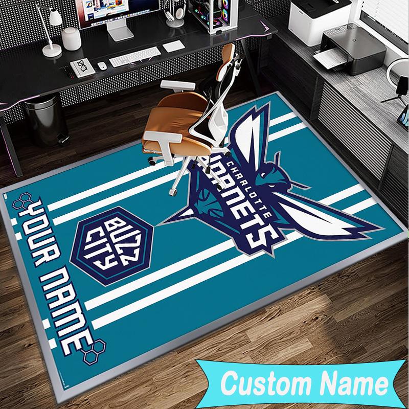 Custom Name Rug Charlotte Logo Art Area Rug Suitable for Indoor And Outdoor,Carpets for Homes, Offices,Living Rooms,Home Decor,Christmas Gift
