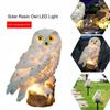 Светодиодные фонари из смолы на солнечных батареях в виде совы, уличные водонепроницаемые фонари для наземных вставок, патио, сад, газон, пейзажные фонари, декоративные украшения