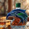 Yousheng Eagle Head Whiskey Bottle Unique Glass Decanter 3D Liquor Container for Whiskey Wine Cocktails Coffee