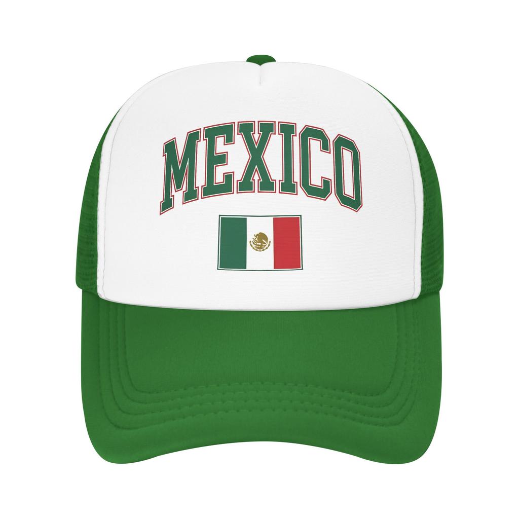 Summer Mesh Sun Hats Mexico Mexican Flag Pride Heritage Spring Baseball Cap Trucker Hat UnisexTeens Sunscreen Baseball Caps