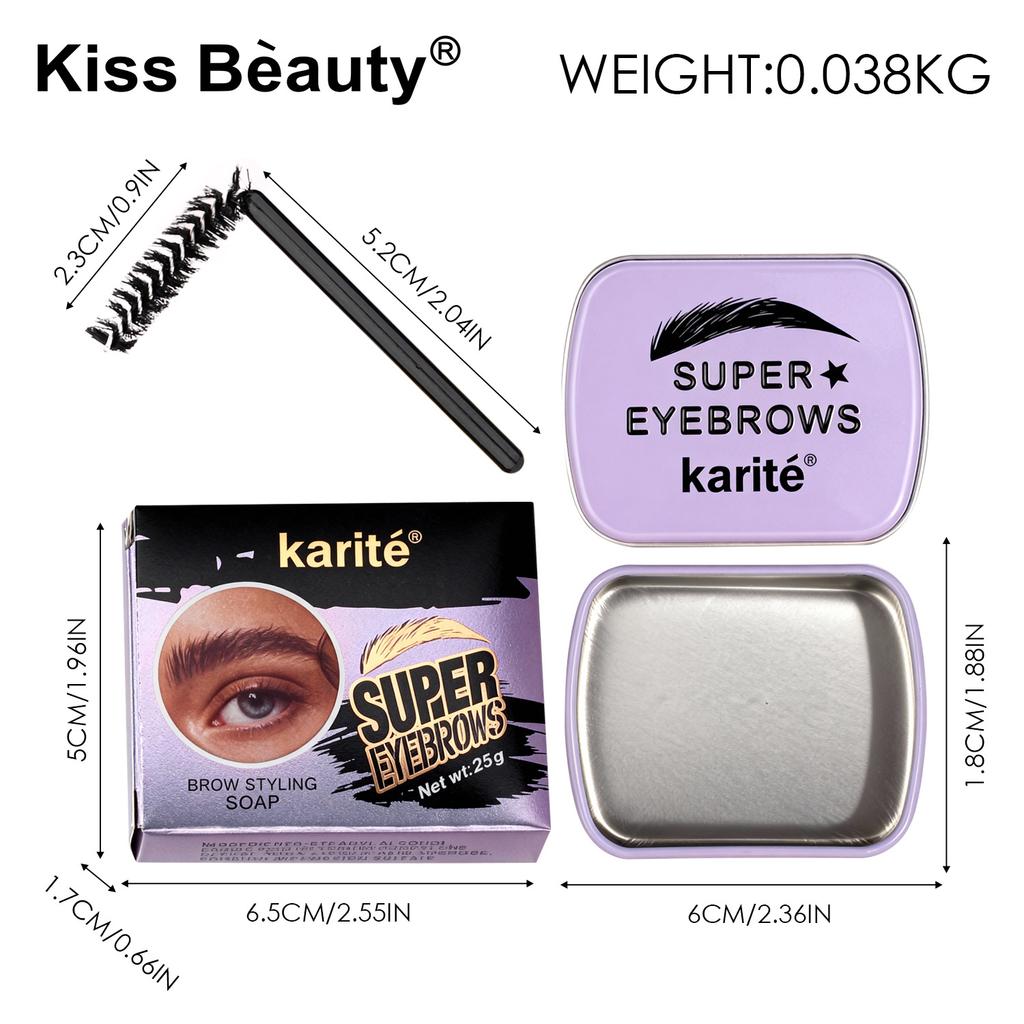 Kiss Beauty Освежающий и стойкий крем для бровей натуральный прозрачный бесцветный фиксирующее мыло фиксатор для бровей