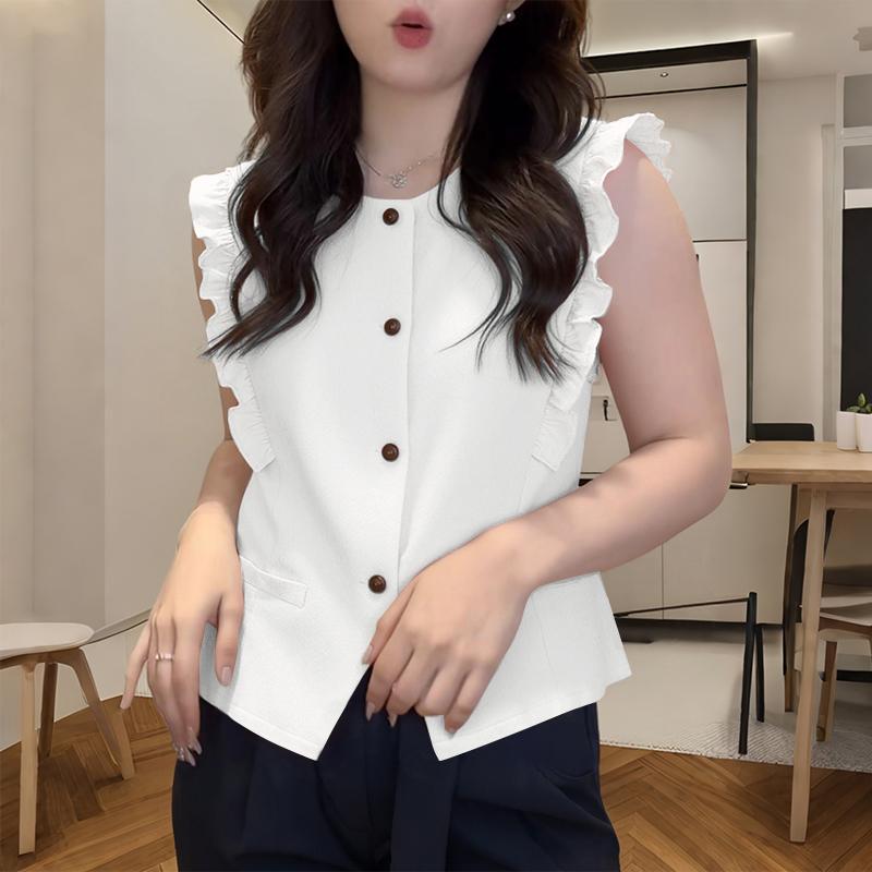 ZANZEA Женские повседневные летние майки без рукавов с круглым вырезом