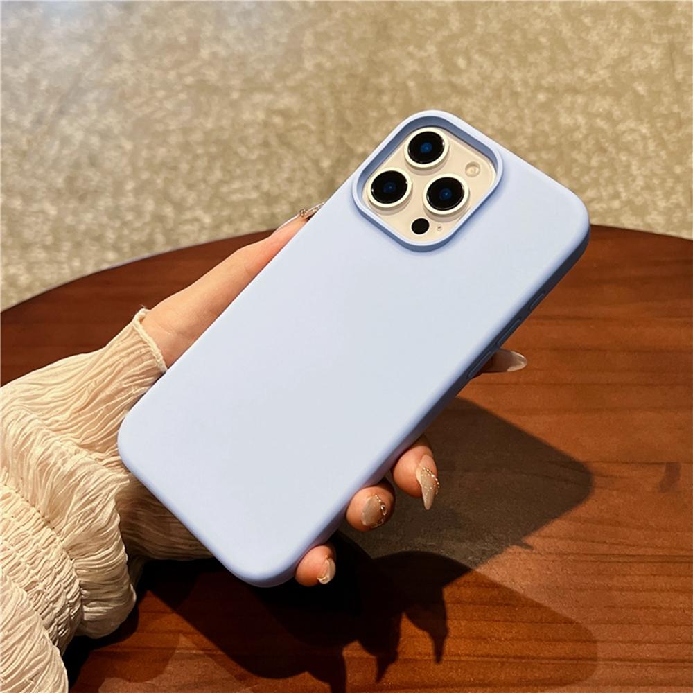 For iPhone 16 Pro Max Case Soft Microfiber Lining Liquid Silicone+PC Phone Cover