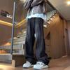 Джинсы Мужские Весна и Осень Новые Американский Хай-стрит Ретро Пэчворк Свободные Подростковые Широкие Штаны Высокие Длинные Штаны