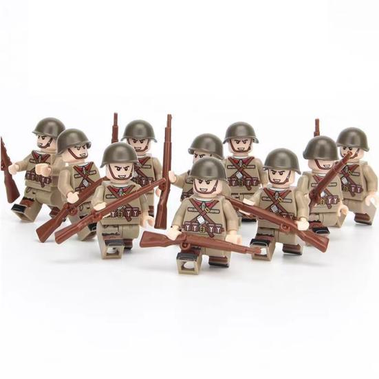 10 шт. фигурка солдата с 10 стрелком оружие аксессуары блок мелкие частицы строительная игрушка солдат модель настольный песок