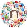 35pcs Cute Animals Stickers Fun Sea Life DIY Stickers Stationery Stickers For Suitcase Fridge Phone Luggage Laptop Guitar Car