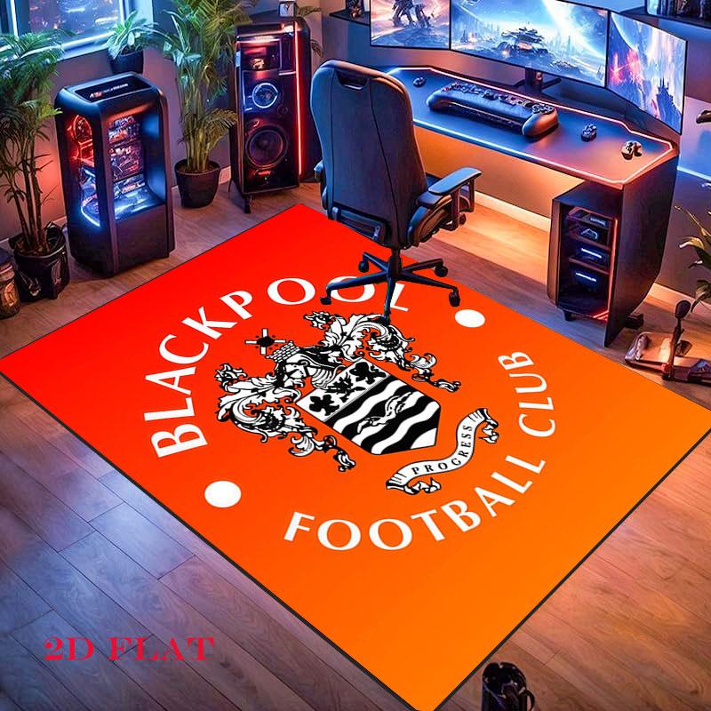 Blackpool F.C Poster Carpet Rug for Living Room Bedroom Home Sofa Decoration,Kids play Nonslip Floor Mat