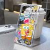 Милый Чехол для Телефона Губка Боб Для iPhone 17e 17 16 16e 15 14 13 12 11 Mini Pro Max X XR XSMax 7 8 Air Plus Прозрачная Задняя Крышка