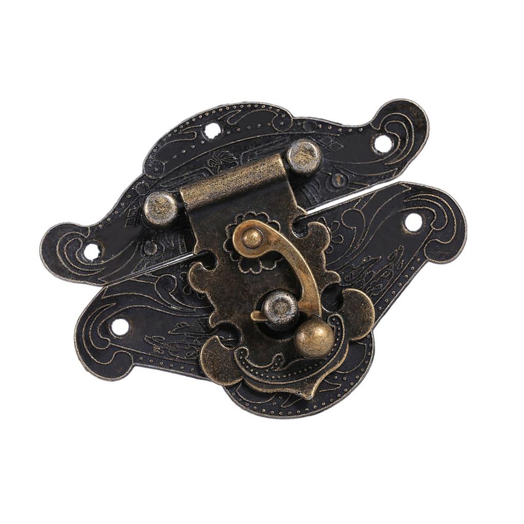Antique Retro Vintage Decorative Latch Hasp Pad Chest Lock Plate For Wooden Jewelry Box M