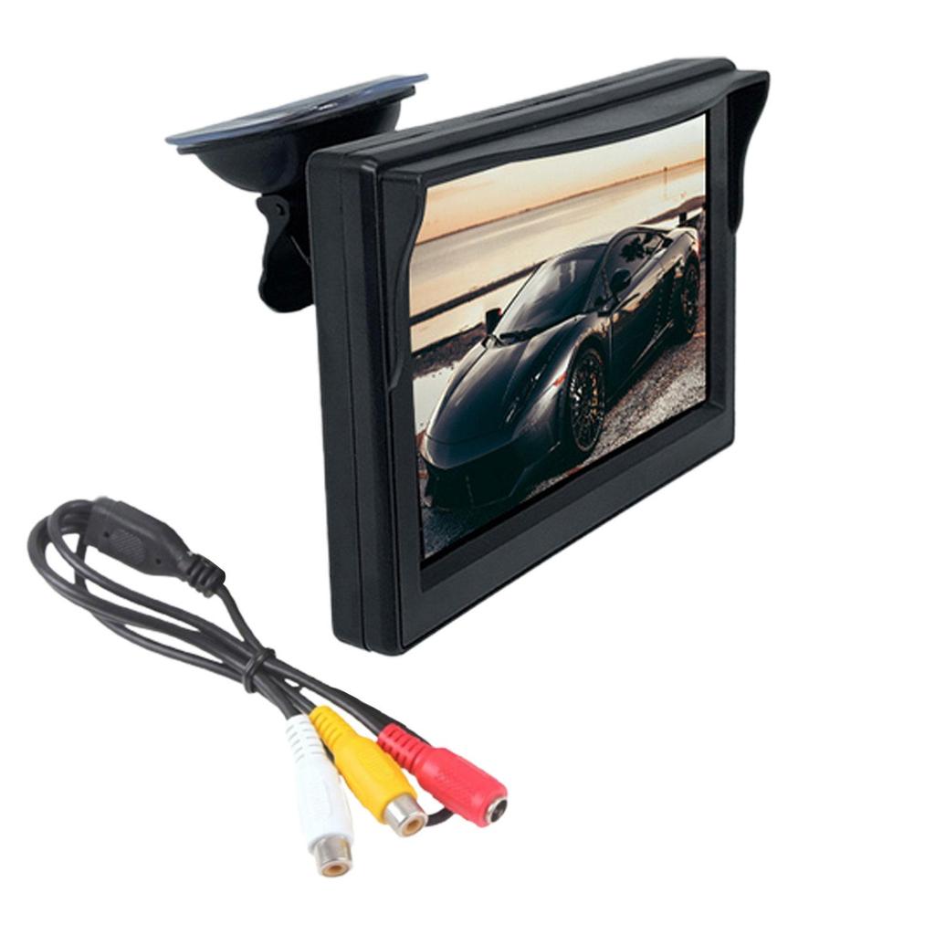 4.3Inch Car Monitor TFT LCD HD Digital 2 Way Video Input HD Digital For Parking Reverse Rear View Camera DVD VCD Car Accessories