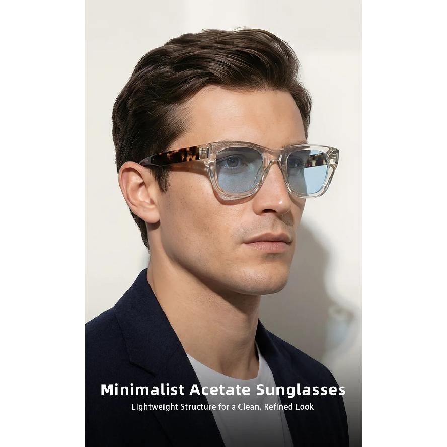 Women Sunglasses Men UV400 Sun Glasses Acetate Square Eyeglasses Frame Sunscreen Outdoor Camping Goggles Anti UV Shade Eyewear