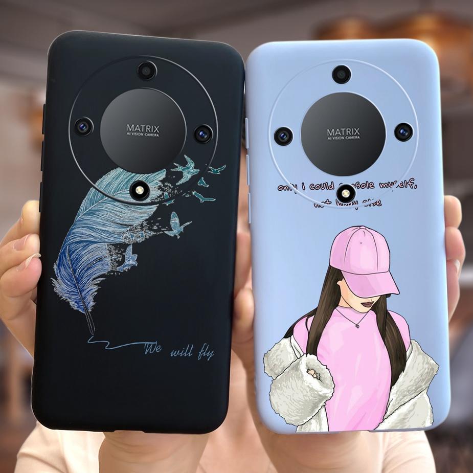 Чехол для Honor Magic6 Lite Чехол для Honor X9b Красивые Девушки Подсолнух Мягкий Силиконовый Чехол для Телефона Для Honor Magic6 Lite HonorX9b Бампер