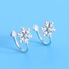 Ear Clips for Women, Fresh Diamonds and Snowflakes Without Ear Piercings, Sweet Flower Accessories