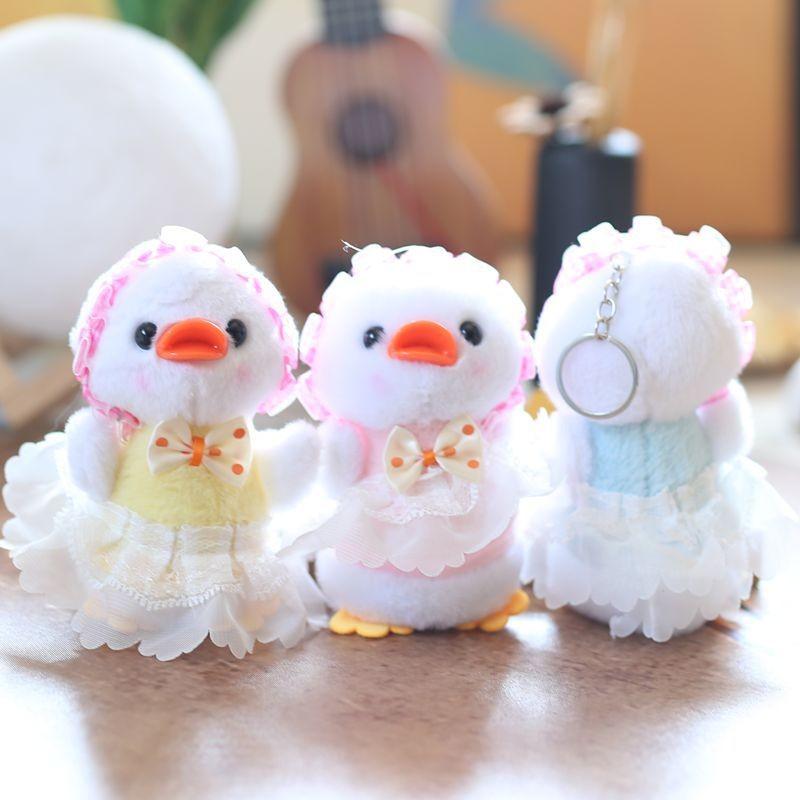 Plush Duck Small Keychain Charm Pp Cotton Filling Children Toys Gift Doll Bags