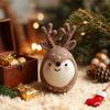 Felt Reindeer Figurine Handmade Elk Christmas Decoration Cute Small Wool Felt Crafts for Winter Holiday Tiered Tray Home Table Decor