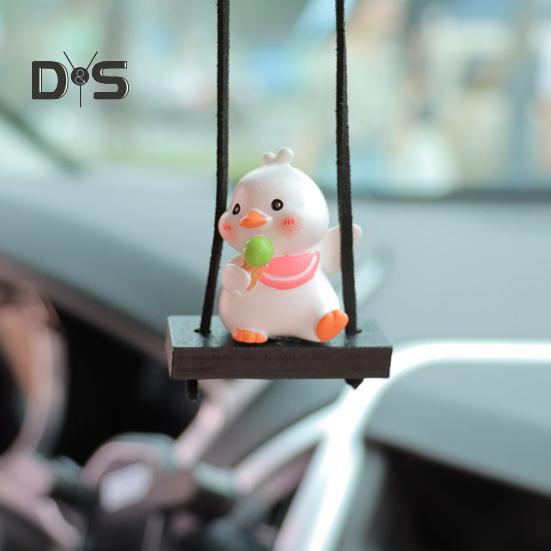 Подвеска для зеркала заднего вида, пара уток, подвесное украшение, легко повесить, очаровательный внешний вид, подвесное украшение для салона автомобиля