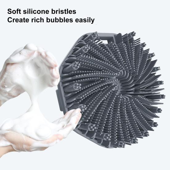 Силиконовая щетка для ванны, отшелушивающая щетка для чувствительной кожи, с массажными колоннами, противоскользящая