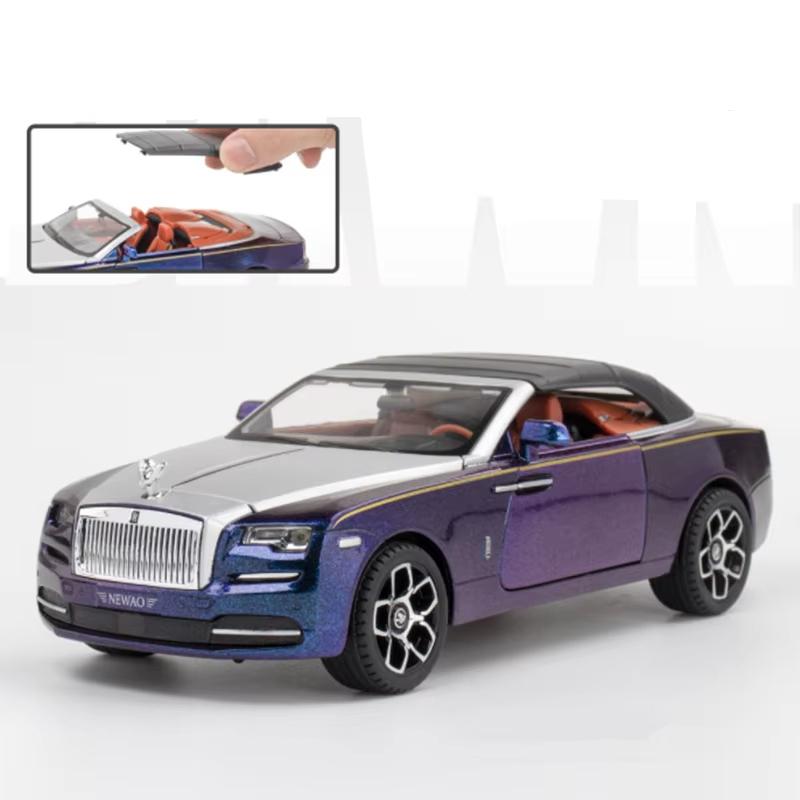 Новый 1:24 Rolls Royces Dawn Alloy Luxy Car Model Diecasts Metal Toy Vehicles Car Model Simulation Sound and Light Детские игрушки Подарок