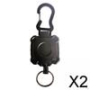 2x Выдвижные брелоки для ключей 60 см Телескопические с карабином-тыквой, 2 шт.