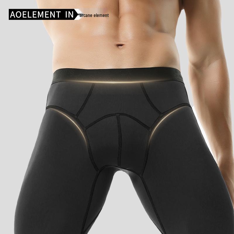 Мужские леггинсы больших размеров из шерстяной смеси: Теплые брюки облегающего кроя для осени и зимы