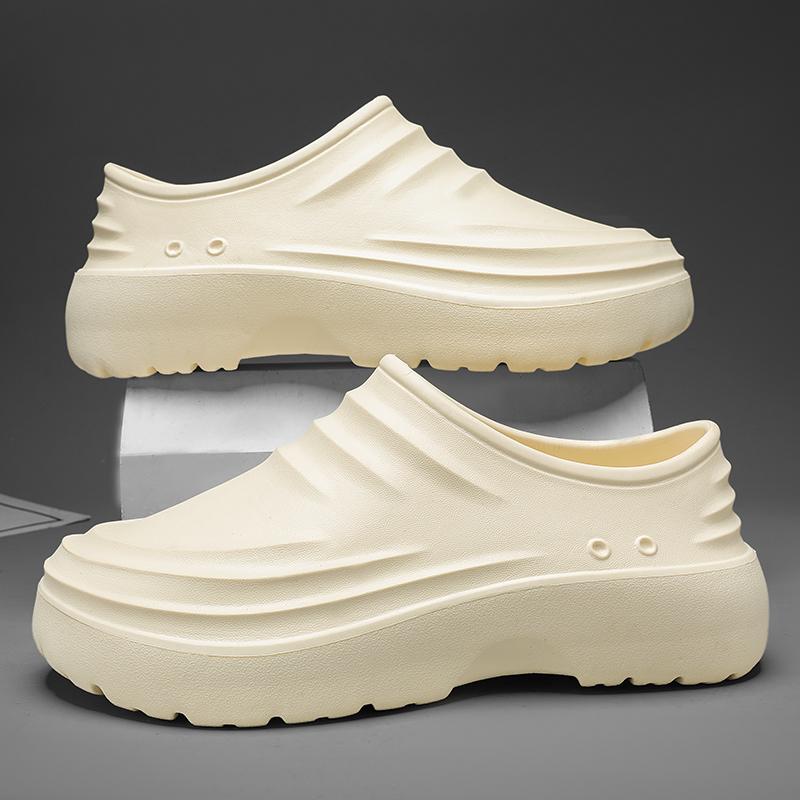 Обувь для шеф-повара из ЭВА, мужская, нескользящая, маслостойкая, водонепроницаемая, для ресторана, кухни, рабочая обувь, садовая обувь, мягкие резиновые сандалии, размер 36-45