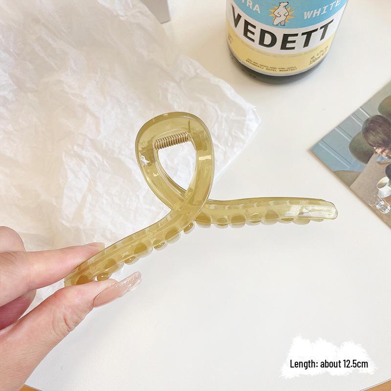 13 см большая акриловая желейная шпилька для волос: Простая клипса «Акула» для затылка