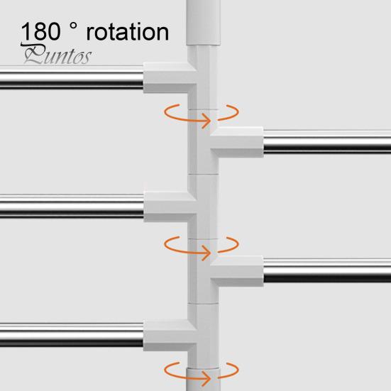 Вешалка для полотенец для ванной комнаты с вращающейся на 180 градусов штангой, простая установка без проколов, многослойная подвесная штанга для полотенец