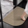 Non-Slip Bathroom Carpet Mat Semi-circular Rubber Backing Quick-Drying Absorbent Ultra-Thin Design Floor Mat