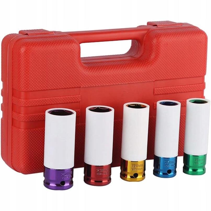 Impact Sockets For Rims 1/2" 15, 17, 19, 21, 22Mm