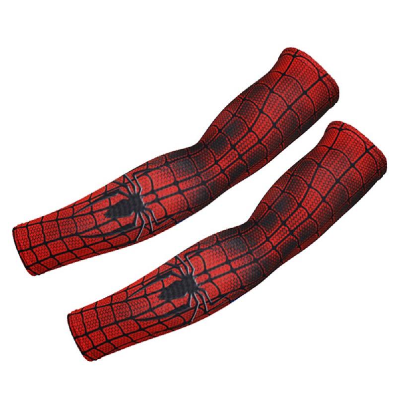 Unisex Kids Summer Sun Protection Arm Sleeves - Cute Spiderman, Iron Man, Batman Design for Outdoor Play