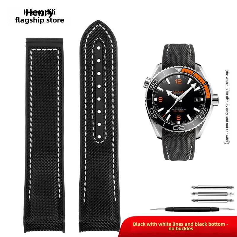 Для Omega Seamaster 300 Observatory Ocean Universe 600 Нейлон Резина Силикон Мужской Ремешок для часов 20мм 21мм 22мм Ремешок Браслет для часов