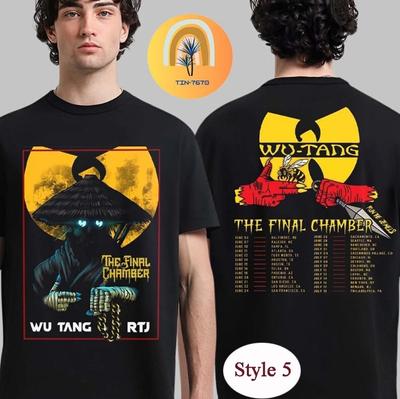 Двусторонняя футболка с принтом The Final Chamber Wu Tang Forever Tour 2025, S-4XL - Свободная, удобная и повседневная футболка